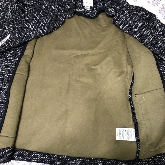 ANTHROPOLOGIE Elevenses Tweed Minka Coat Black S - Picture 10 of 14